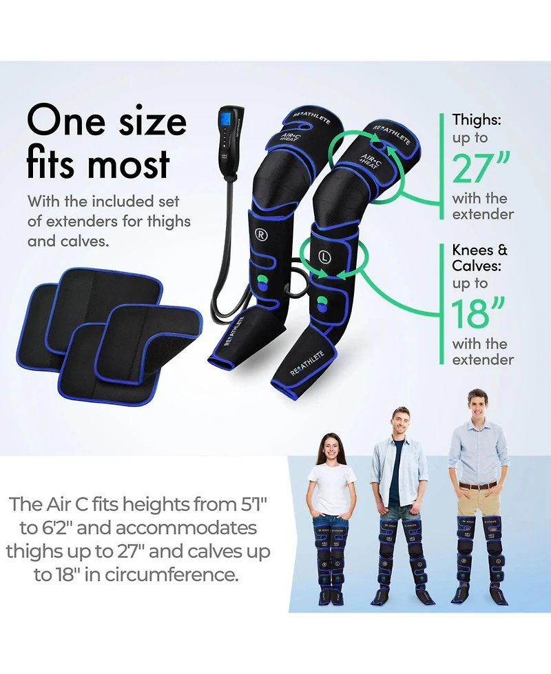 Reathlete Air-c Leg and Foot Compression Massager Recover Boots