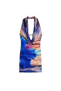 Desigual Women's Short Dress Flower Water