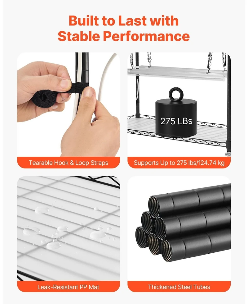 Sugift 5-Tier Indoor Plant Shelf with Grow Light 71 in Tall with Led Full Spectrum Lights