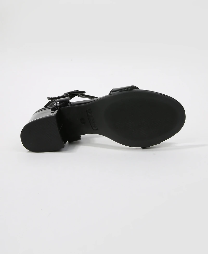 Berness Women's Elisha Classic Strap Block Heel Dress Sandals