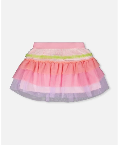 Deux par Deux Little Girls Mesh Skirt with Frills