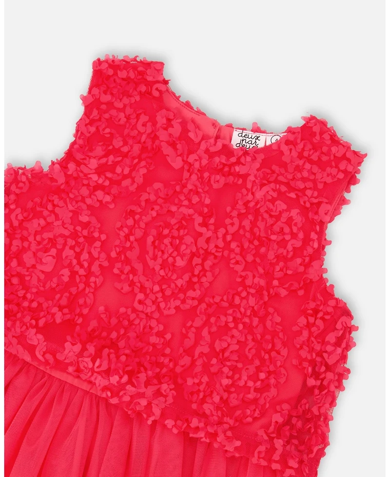 Deux par Deux Little Girls Sleeveless Textured Rosette Dress
