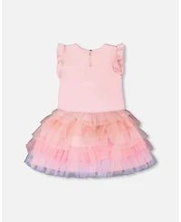 Deux par Deux Little Girls Bi-Material Dress