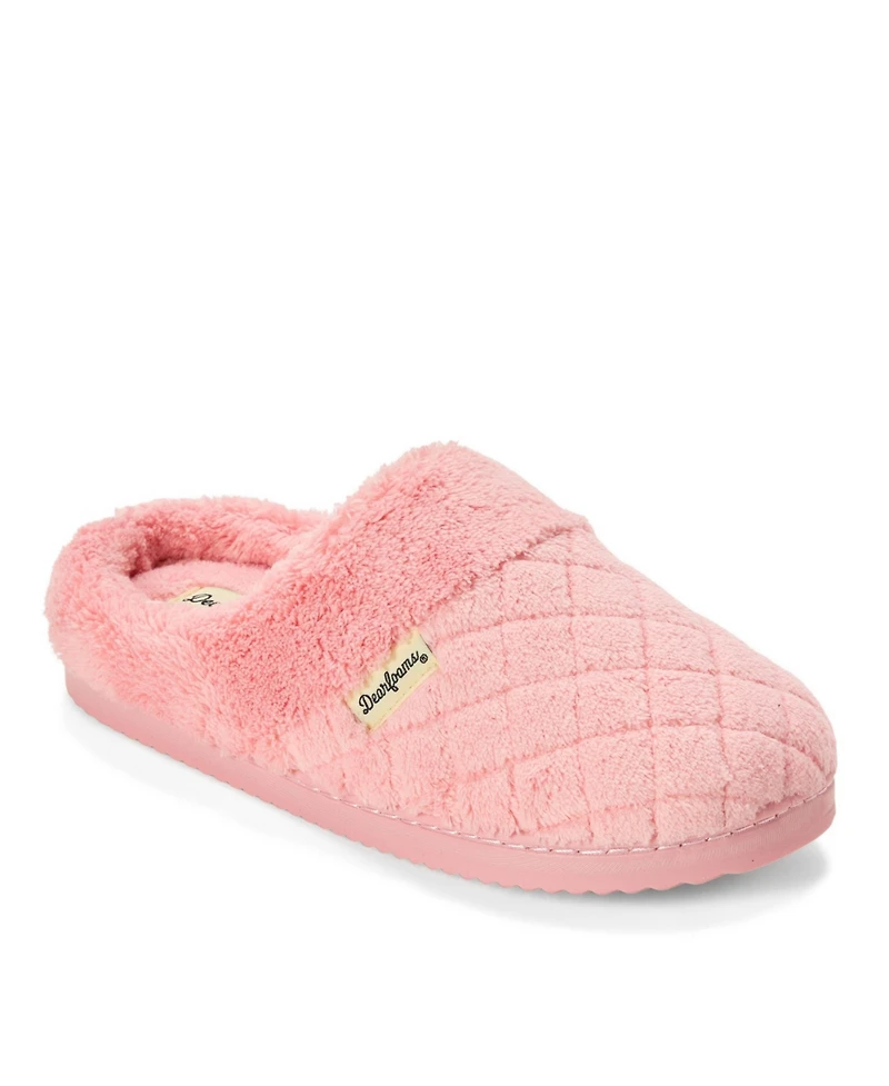 Dearfoams Women's Libby Quilted Terry Clog Slippers