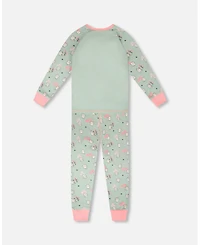 Deux par Deux Little Girls Cotton Two-Piece Pyjama Set Kitten Print