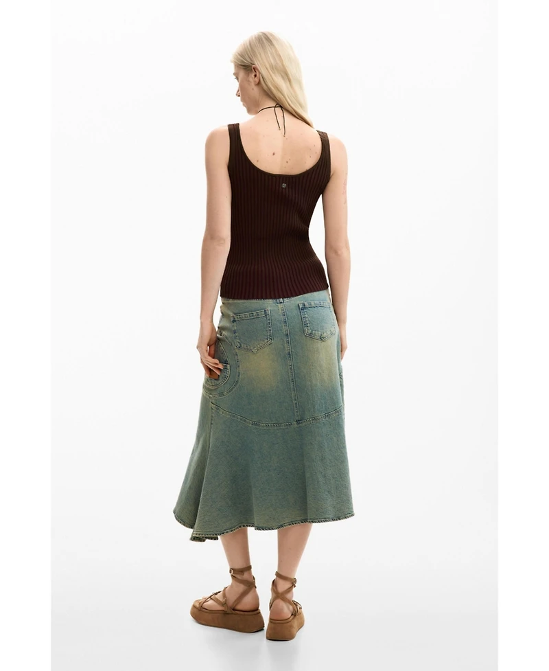 Desigual Women's Ribbed Strappy T-Shirt