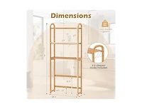 Slickblue 3-Tier Wicker Bathroom Floor Organizer with Adjustable Shelves