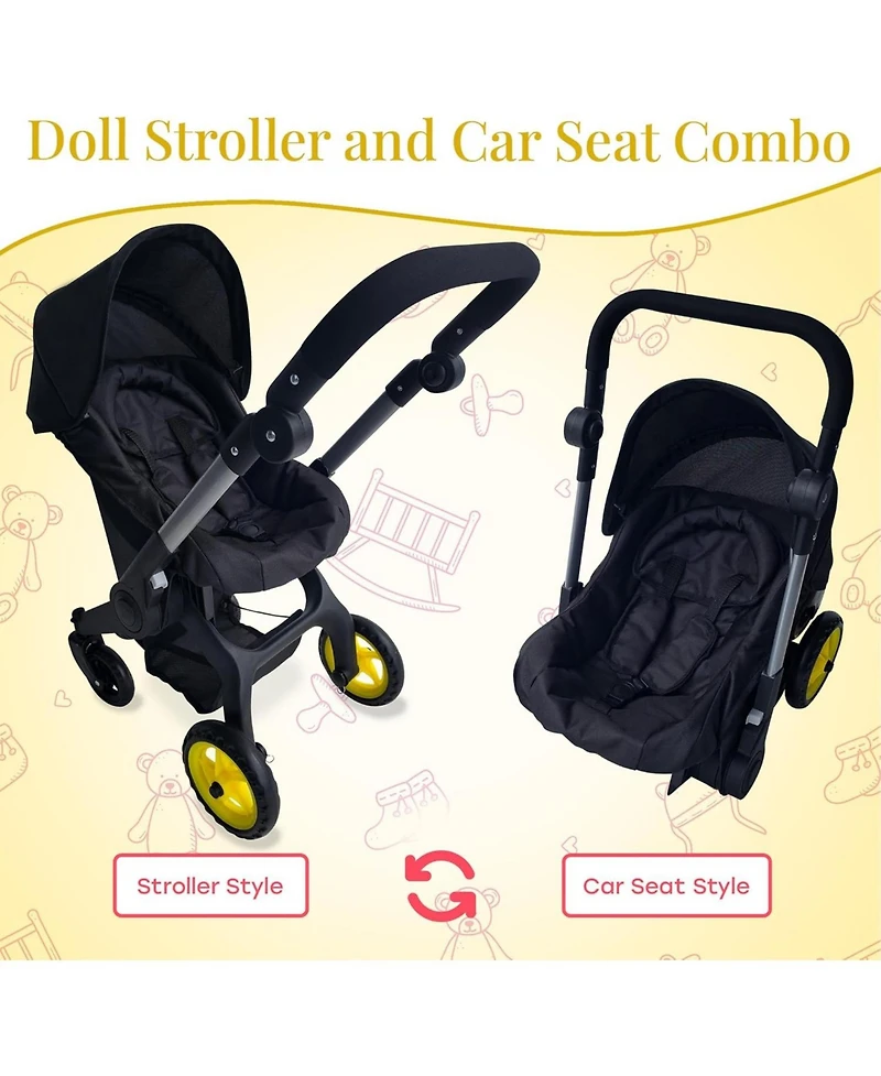 The New York Doll Collection Baby Doll Car Seat and Stroller Combo.