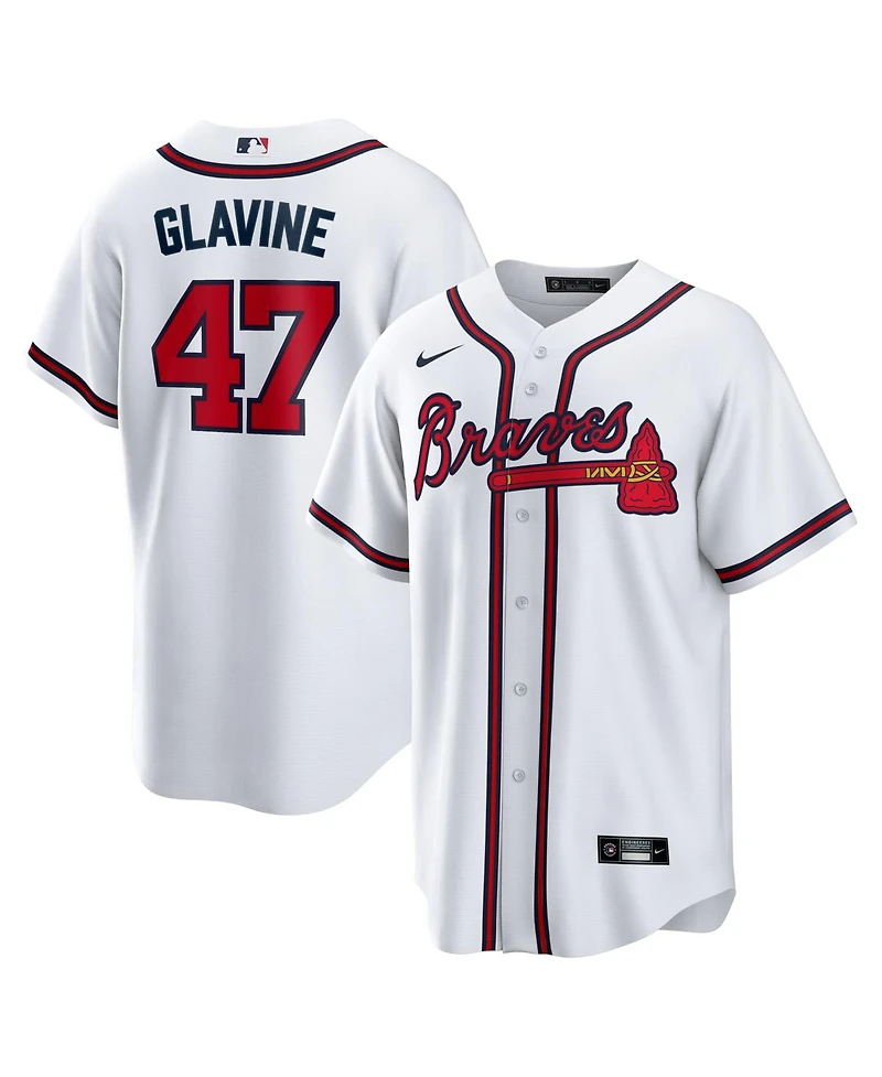 Nike Men's Tom Glavine White Atlanta Braves Home Retired Player Replica Jersey
