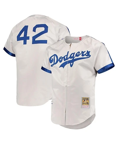 Mitchell & Ness Men's Jackie Robinson Gray Brooklyn Dodgers Cooperstown Collection Authentic Jersey