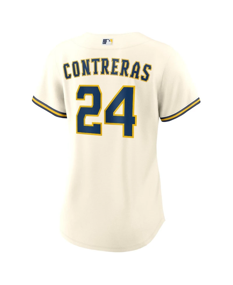 Nike Women's William Contreras Cream Milwaukee Brewers Home Replica Jersey