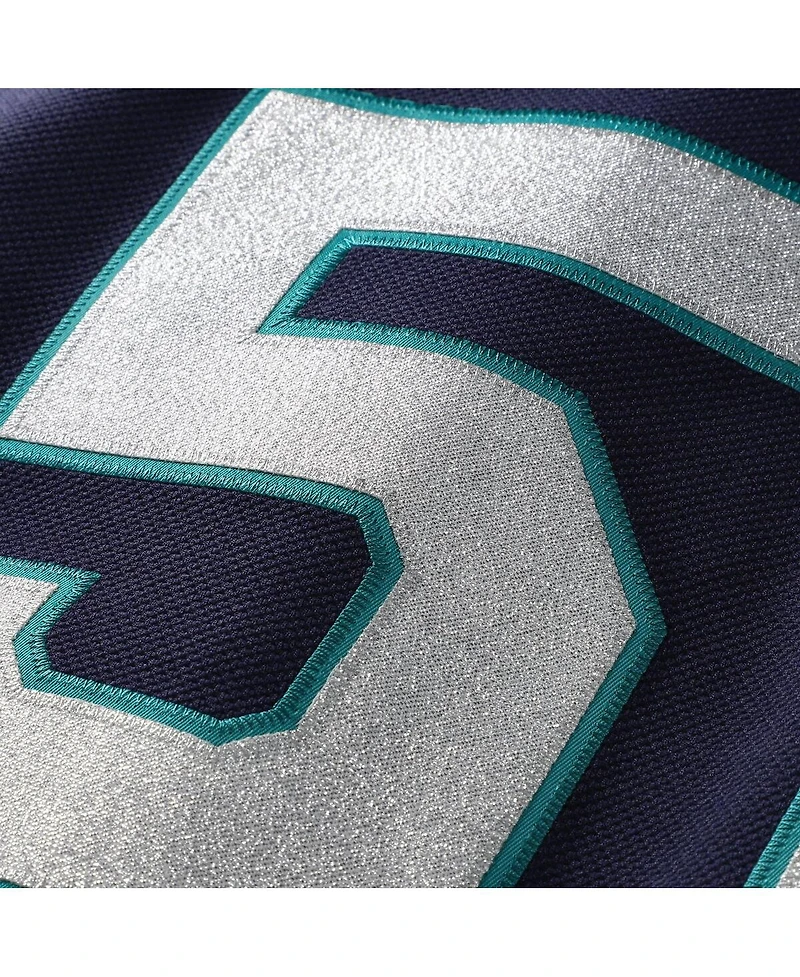 Mitchell & Ness Men's Ichiro Suzuki Navy Seattle Mariners 2006 Cooperstown Mesh Batting Practice Button-Up Jersey