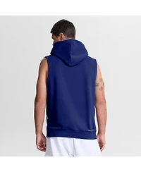 Nike Men's Royal Los Angeles Dodgers Authentic Collection Standard Issue Dri-fit Sleeveless Hoodie