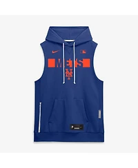 Nike Men's Royal New York Mets Authentic Collection Standard Issue Dri-fit Sleeveless Hoodie