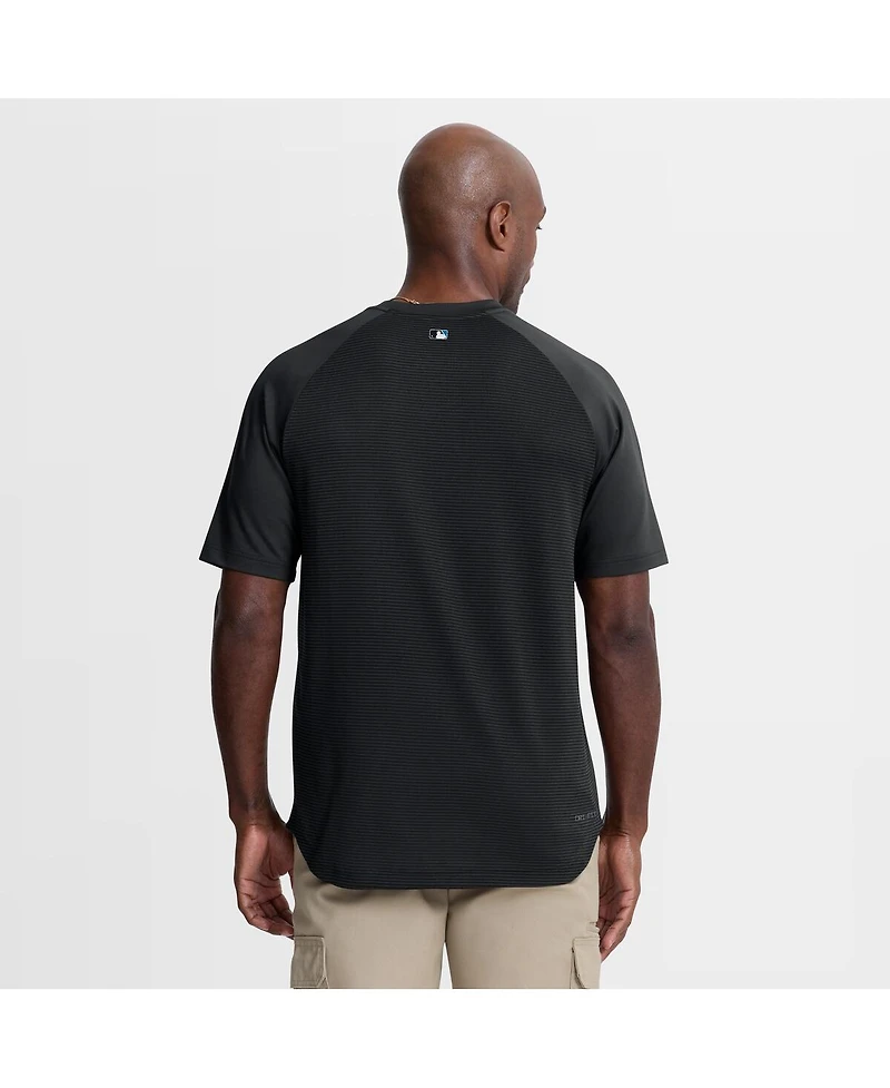 Nike Men's Black Miami Marlins Authentic Collection Batting Practice Pre-Game Raglan Dri-fit T-Shirt