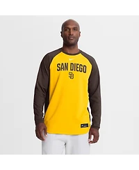 Nike Men's Gold San Diego Padres Authentic Collection Raglan Dri-fit Sweatshirt