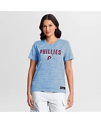 Nike Women's Light Blue Philadelphia Phillies Authentic Collection Alternate Logo Velocity Dri-fit T-Shirt