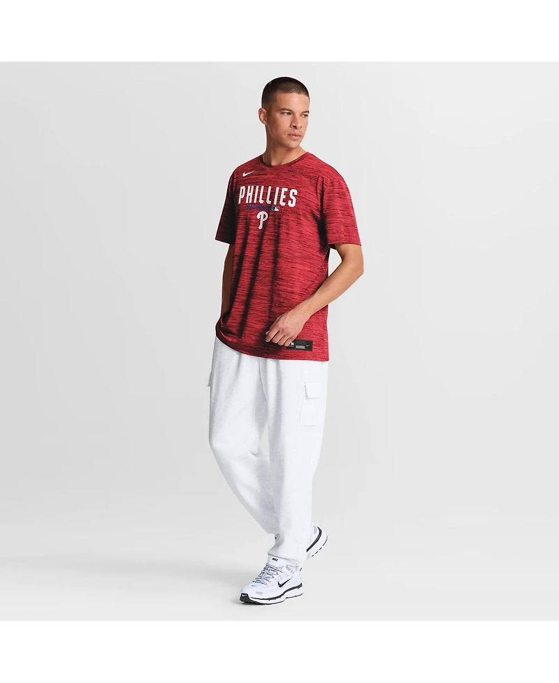 Nike Men's Red Philadelphia Phillies Authentic Collection Velocity Dri-fit T-Shirt