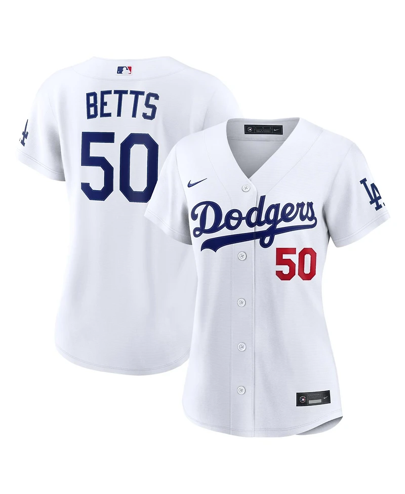 Nike Women's Mookie Betts White Los Angeles Dodgers Home Stadium Jersey