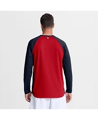 Nike Men's Red Atlanta Braves Authentic Collection Raglan Dri-fit Sweatshirt