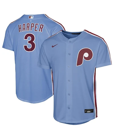 Nike Big Boys and Girls Bryce Harper Light Blue Philadelphia Phillies Alternate Replica Jersey