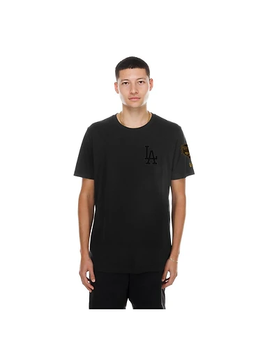 New Era Men's Black Los Angeles Dodgers 2026 Gold Collection Logo Patch T-Shirt