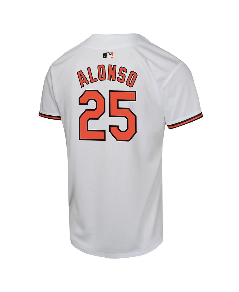 Nike Big Boys and Girls Pete Alonso White Baltimore Orioles Game Player Jersey