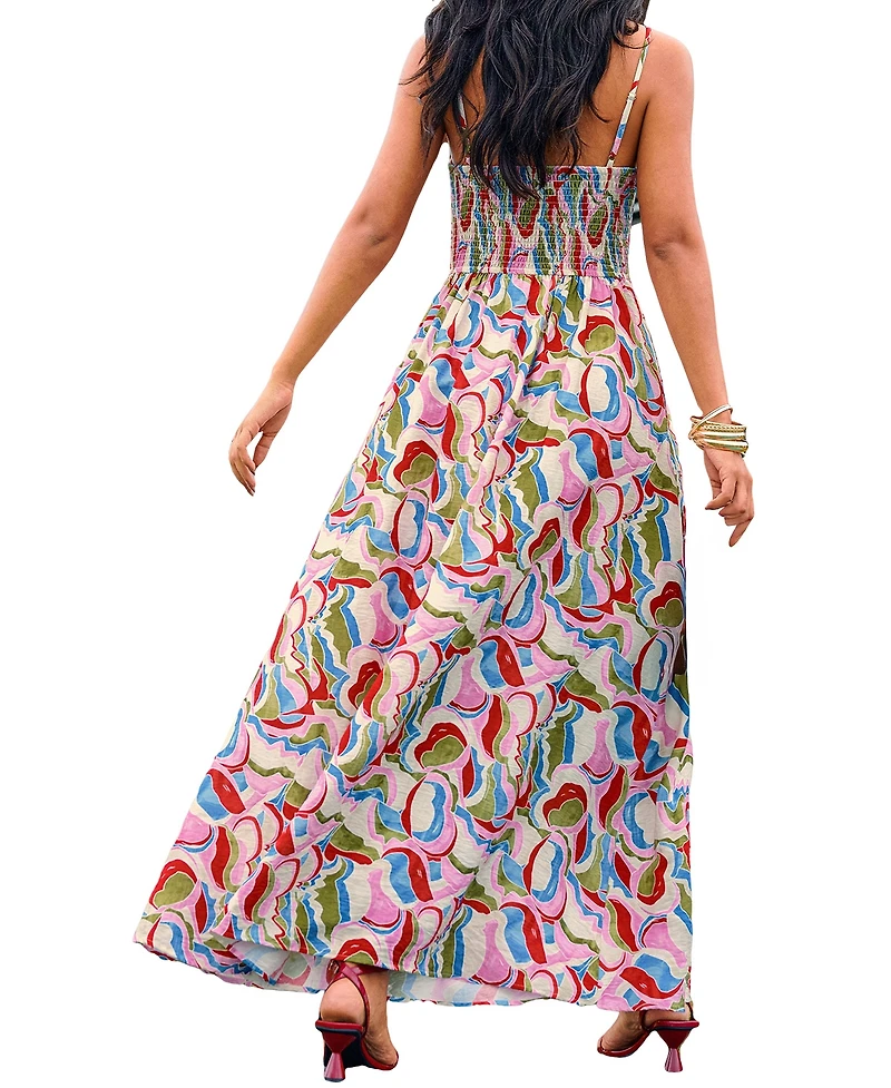 Cupshe Women's Virtual Paradise Abstract Maxi Beach Dress