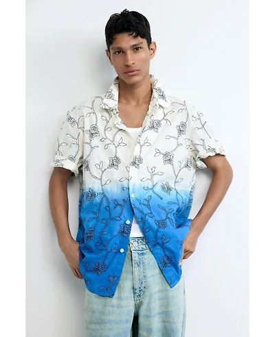 Desigual Men's Embroidered ombre shirt