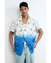 Desigual Men's Embroidered ombre shirt