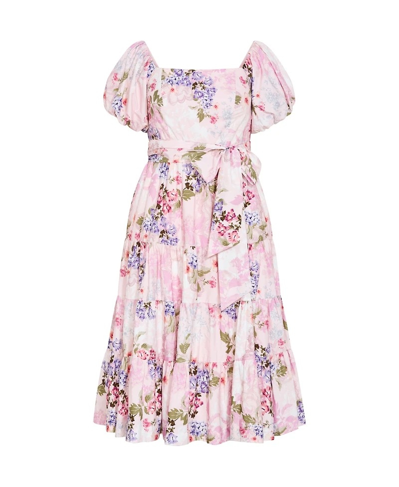 City Chic Plus Aliyah Print Midi Dress