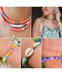 Gnuadz 6000 Clay Beads Bracelet Making Kit Preppy Friendship Polymer Charms Crafts Gifts Ages 6-12 Classic