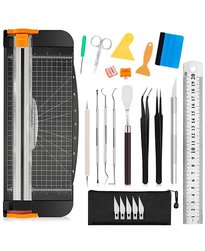 Gnuadz 23pcs Weeding Tools Vinyl Craft Set Paper Trimmer Scrapbooking Lettering Cardstock