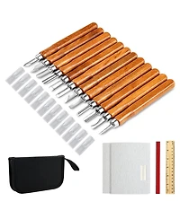 Gnuadz 20 pieces Wood Carving Set Carbon Steel Hand Tool Kit Diy Sculpture Carpenter Experts Beginners