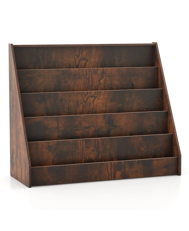 Gouun 5-Tier Front-Facing Kids Bookshelf with Deep Compartments, Montessori Style