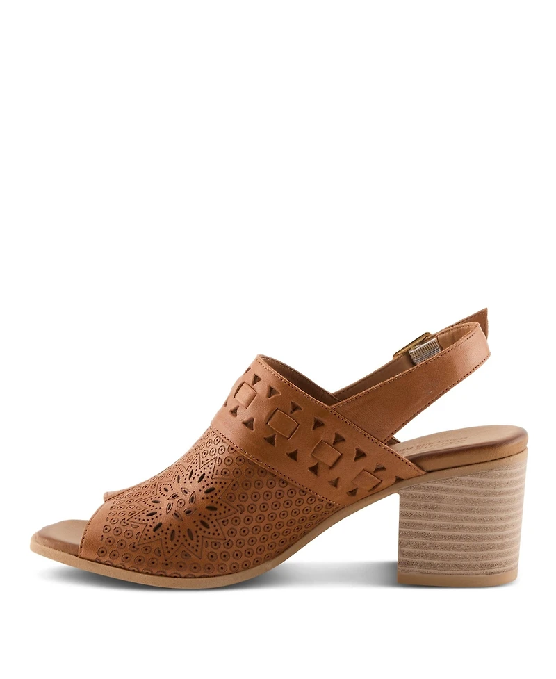 Spring Step Women s Sunela Slingback Sandal with Laser-cut Style and Comfort