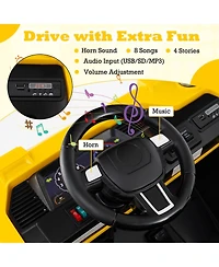 Slickblue 24V Kids Ride-On Excavator, 4WD 2-Seater with Remote and Digging Arm.