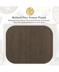 Rainsken Farmhouse Sideboard, 47.25" Wooden Buffet Cabinet with Pine Veneer, Adjustable Feet and Metal Handles for Living Room, Kitchen