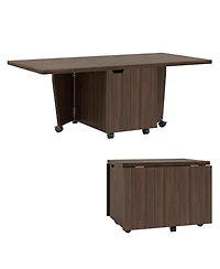 Gouun Foldable Extendable Coffee Table with Storage Cabinet