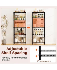 Gouun 5-Tier Heavy Duty Metal Storage Shelving Unit with V-Shaped Wire Rack, 750 Lbs Capacity