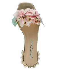 Betsey Johnson Women's Rosia Floral Slip-On Dress Sandals