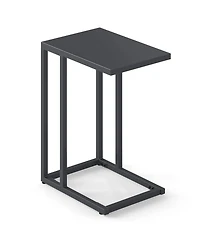 Gouun C-Shaped Metal Side Table with Adjustable Foot Pads, 17 x 12 x 21.5 in