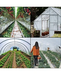 Sugift 12 x 25 Ft Uv Resistant Polyethylene Greenhouse Plastic Film 6 Mil