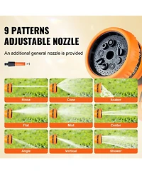 Sugift Wall-Mounted Retractable Hose Reel 130 ft x 1/2in with 9-Pattern Nozzle