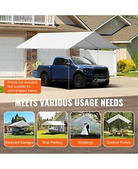 Sugift 10 x 20 ft Carport Replacement Canopy Cover Waterproof Uv Protection