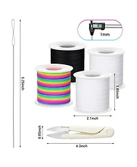 Gnuadz 4 rolls 660ft Stretchy Bracelet String Kit Elastic Cord Beading Diy Crafts Necklace Sewing