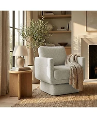 Maison Boucle Modern Swivel Accent Chair, Upholstered Lounge Chair, 1 Piece