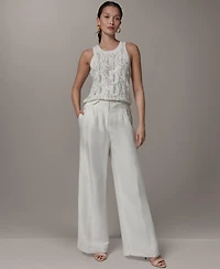 Donna Karan New York Women's Pleated Wide Leg Pants