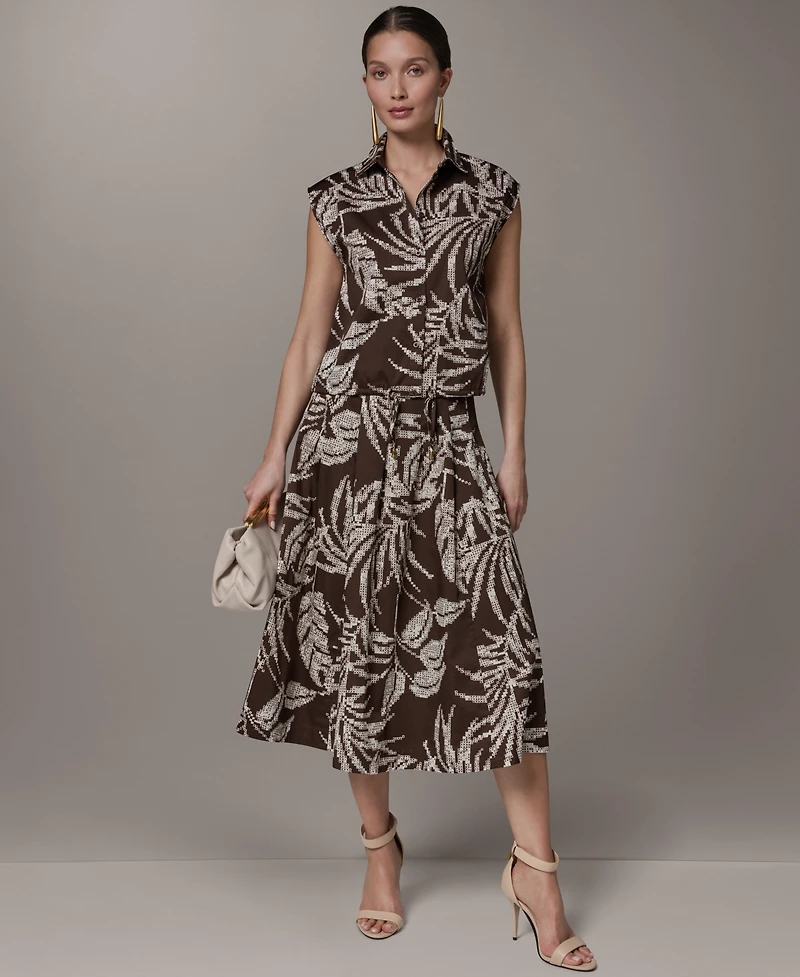 Donna Karan New York Women's Collared Neck Top