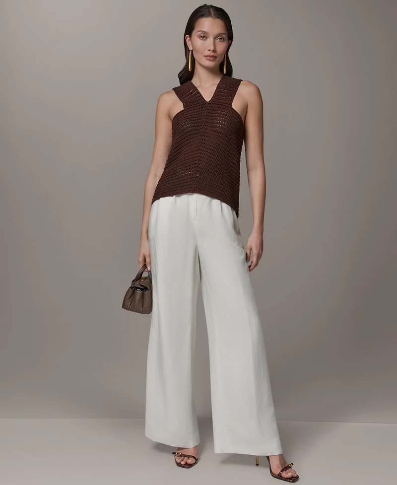 Donna Karan New York Women's Sleeveless V-Neck Sweater